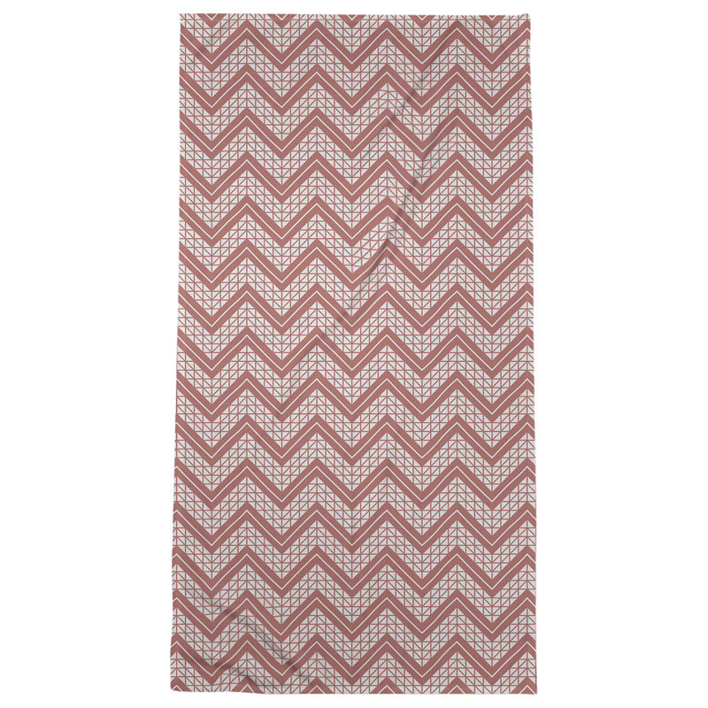 Serviette de plage Stephenie, Blanc /Rouge