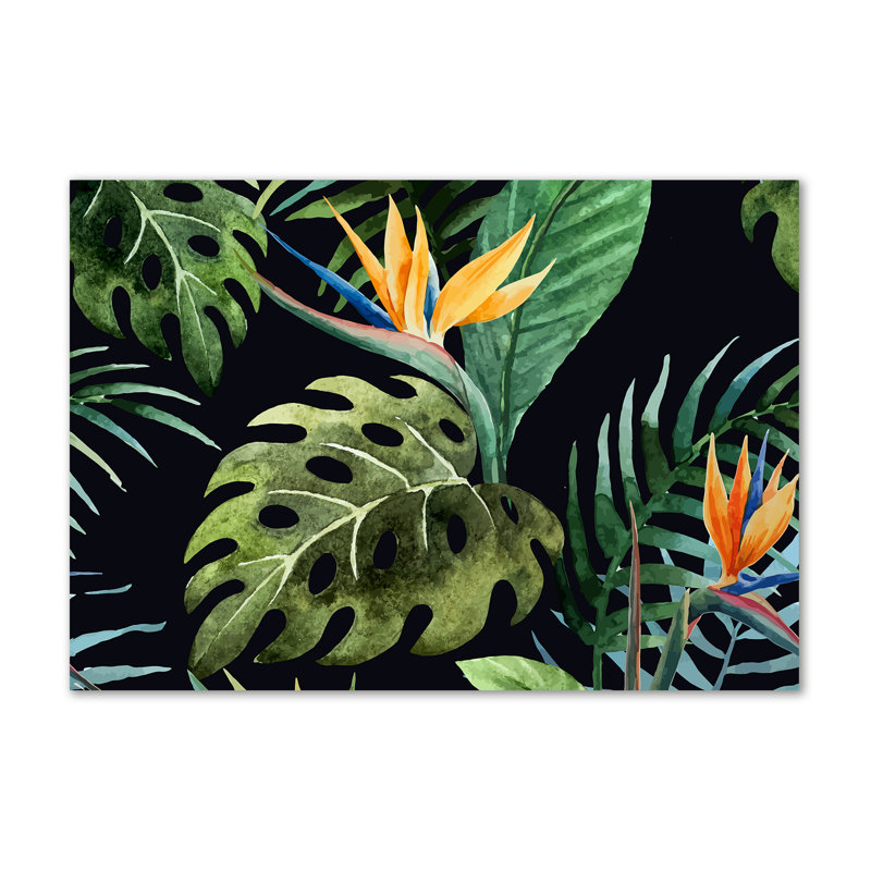 Tropical Flowers - No Frame Print on Canvas