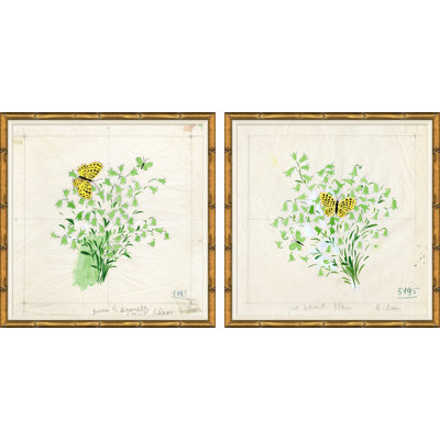 Clochettes Et Papillons Print by Paule Marrot