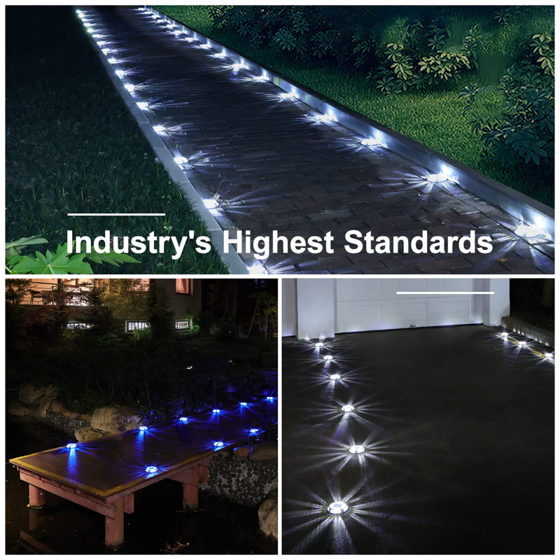 Modern Solar LED Pathway Lights Multipack in White and Blue