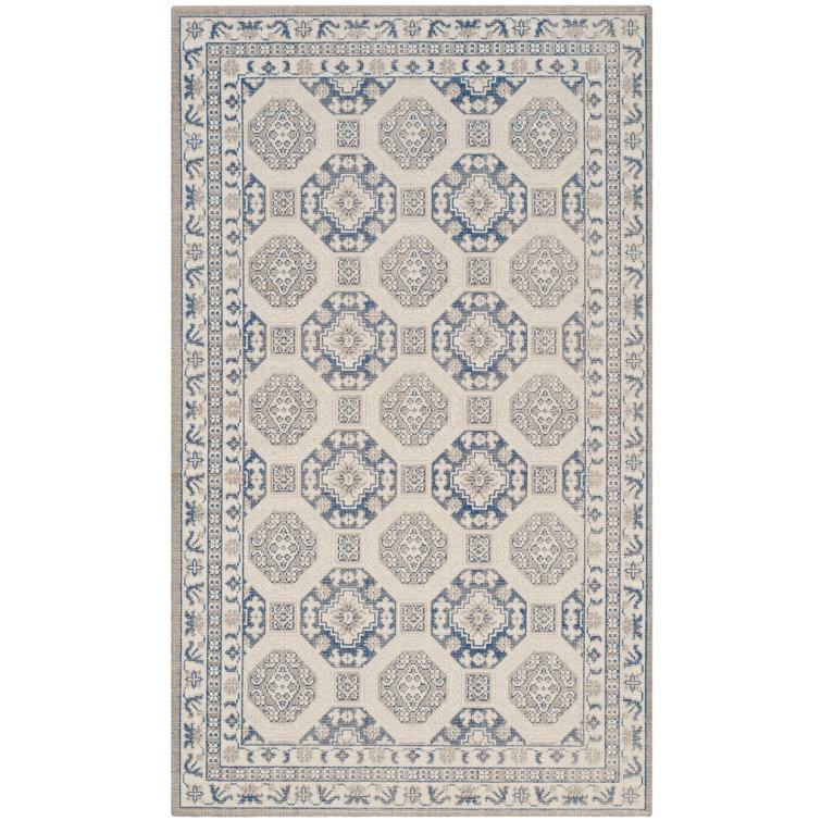 Everlee Geometric Cotton Hand Woven Area Rug