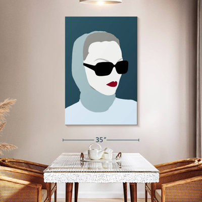 Leisha Lady In Gray Block Abstract