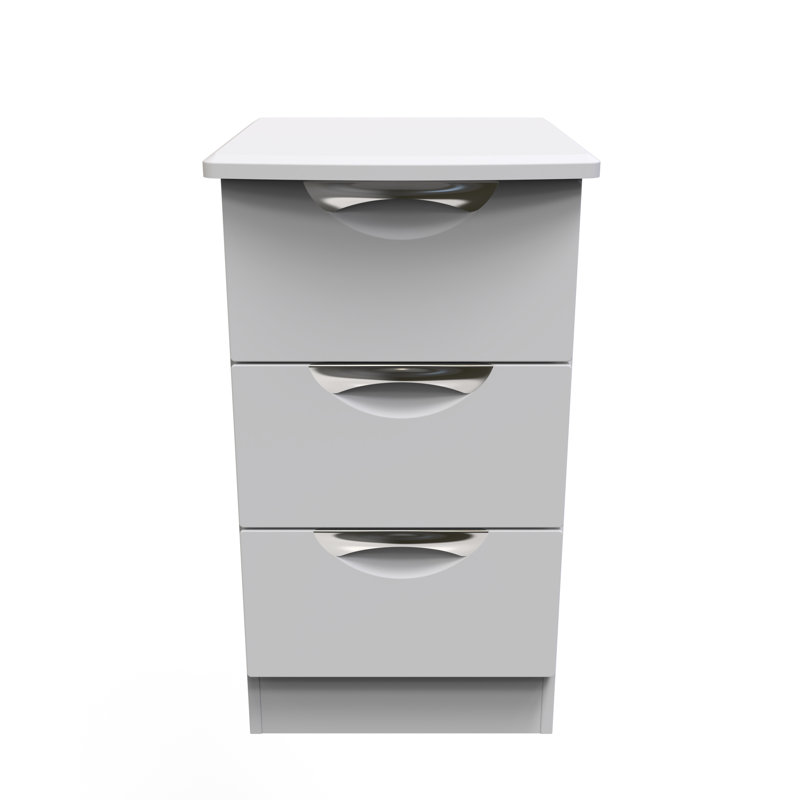 Bhodhini 5 Drawer Bedside Cabinet (Ready Assembled), Grey Matt