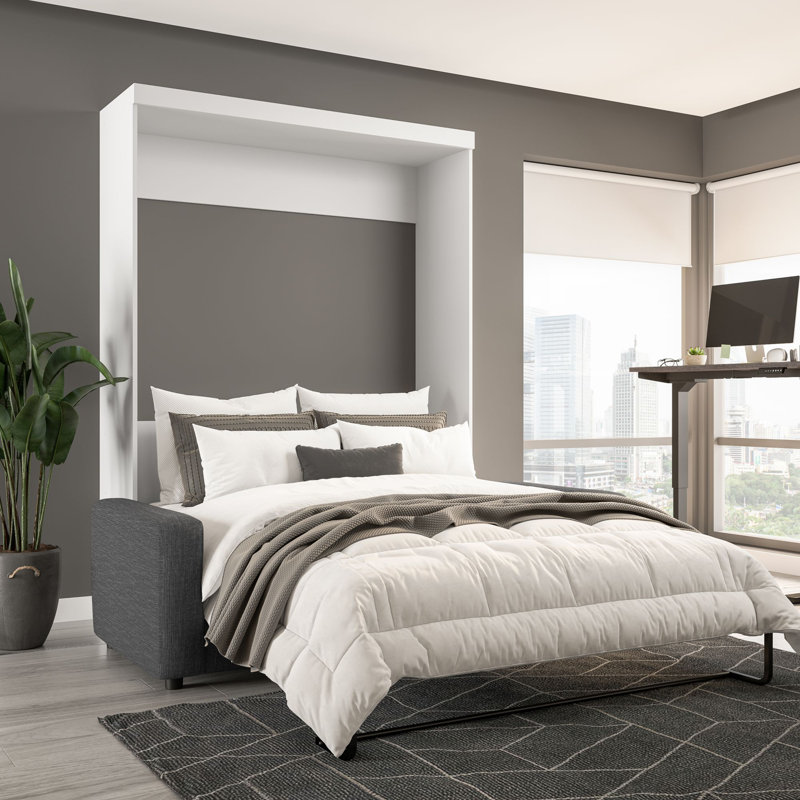 Arlex Bed, Queen, White/Gray