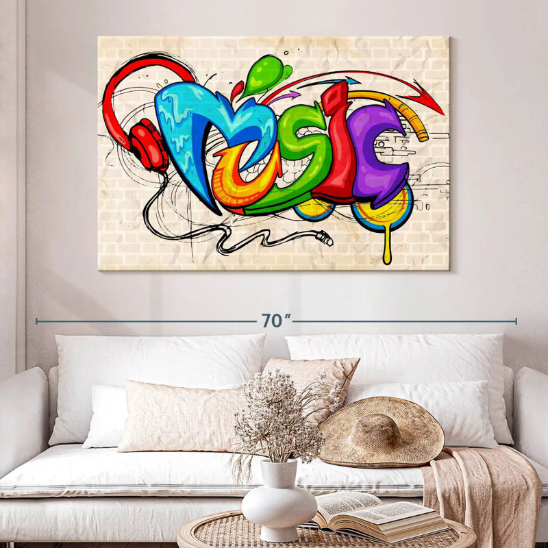 Tergel Urban Music Mural, 34" H x 51" W
