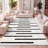 Colline Berber Stripe Shag White/Gray Rug-1853748483