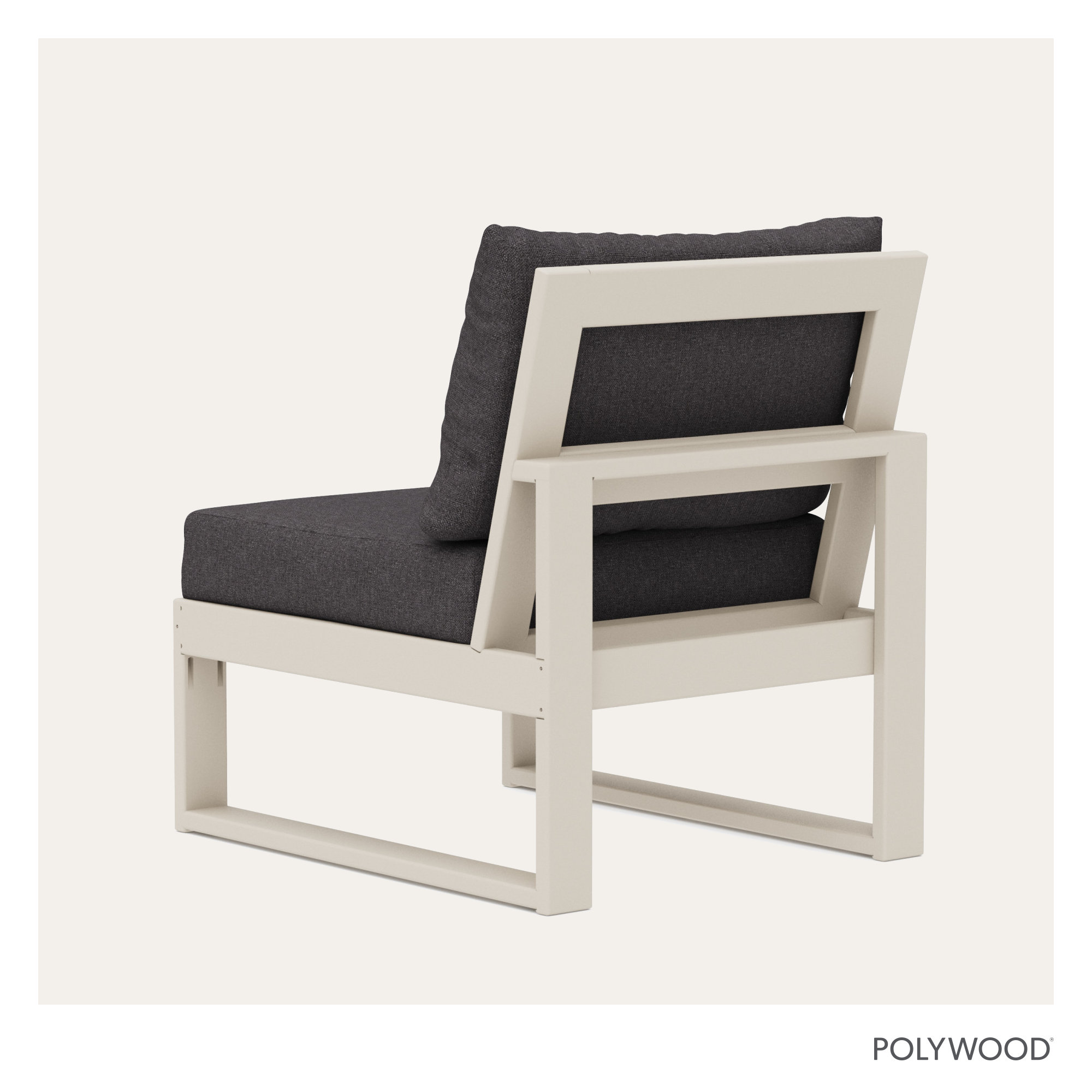 Edge Modular Armless Chair, Sand, Ash Charcoal Revolution®