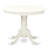 5 Piece Dining Room Furniture Set Includes a Round Dining Table with Pedestal and 4 Light Beige Linen Fabric Upholstered Chairs, 42x42 Inch, Linen White-182300997-171537953-182300992
