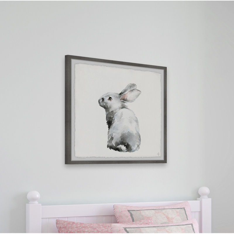 Morehouse Furry Bunny Framed Print, 18" H x 18" W x 1.5" D