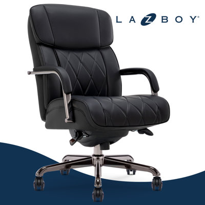 Fauteuil de direction La-Z-Boy Symphony, siège et dossier capitonnés à losanges, coussin à ressorts ensachés