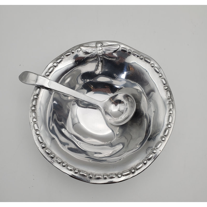 Unique MX Pewter Serving Bowl, 2" H x 15" W x 9" D