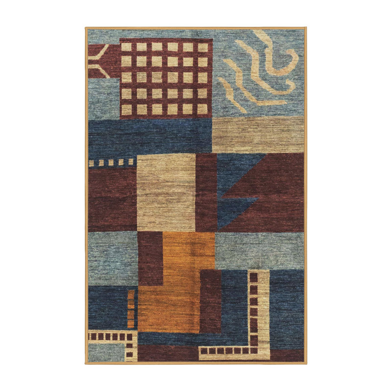 Abstract Indoor Rug, Rectangle 7' x 10'