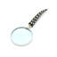 Dotted Resin Handle Magnifying Glass with Steel Frame - Black 