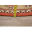 Tapis ivoire/rouge/brun rond oriental