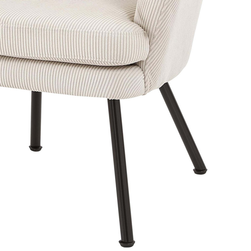 Fauteuil demi-tonneau Corduroy, Beige