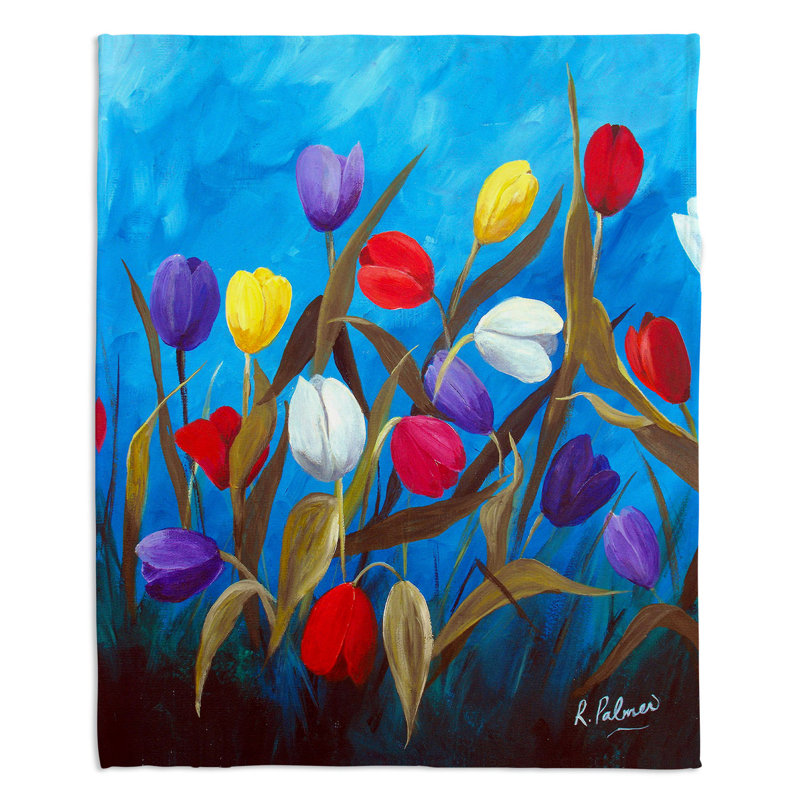  Jeté Tulipes Galore, l 51 po x L 60 po