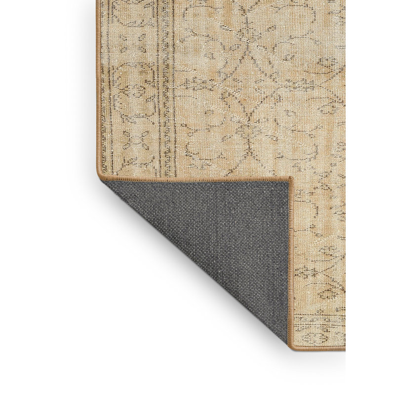 Tapis contemporain beige / olive clair, Rectangle 5 pi x 7 pi