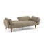 Flared Arm Convertible Corduroy Sleeper Sofa-1021119498