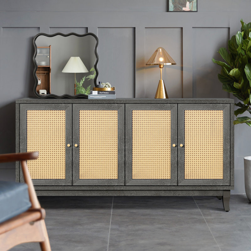 Arnout 59.8'' Sideboard,Buffet table,Dining cabinet with storage, Dark Gray