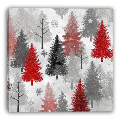 «Snowfall Pine», art mural sur toile tendue