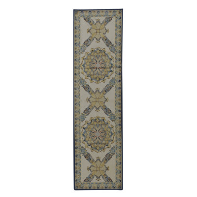 Hand-Knotted High-Quality Ivory Area Rug
