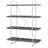Rustic Grey Herringbone Bookcase With Full-Length Shelf