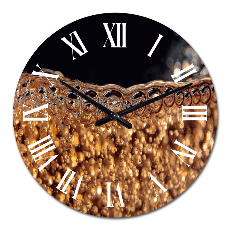Makro Of Champagneated - horloge murale traditionnelle, Surdimensionné