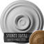 Médaillon de plafond traditionnel Endurathane, 14 3/4 po de diamètre x 1 3/4 po (convient aux auvents jusqu'à 4 po)-27784563