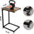 C-Shaped End Table With Sturdy Steel Frame, Compact Side Table For Living Room, Bedroom, And Sofa, Easy Assembly And Adjustable Feet