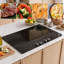 Plaque de cuisson à induction 30 po, 4 brûleurs, cuisinière électrique intégrée 220 V / 7 200 W, chauffage continu à faible puissance, brûleur à induction pour la cuisine, avec 11 niveaux de puissance, commande à bouton et verrouillage pour enfant