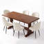 Ensemble de salle à manger résistant aux égratignures pour la famille, table en bois de 67,7 po et chaises ergonomiques-1453900840