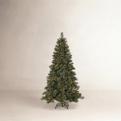 Gold 7.5' Pre-Lit Pine Christmas Tree
