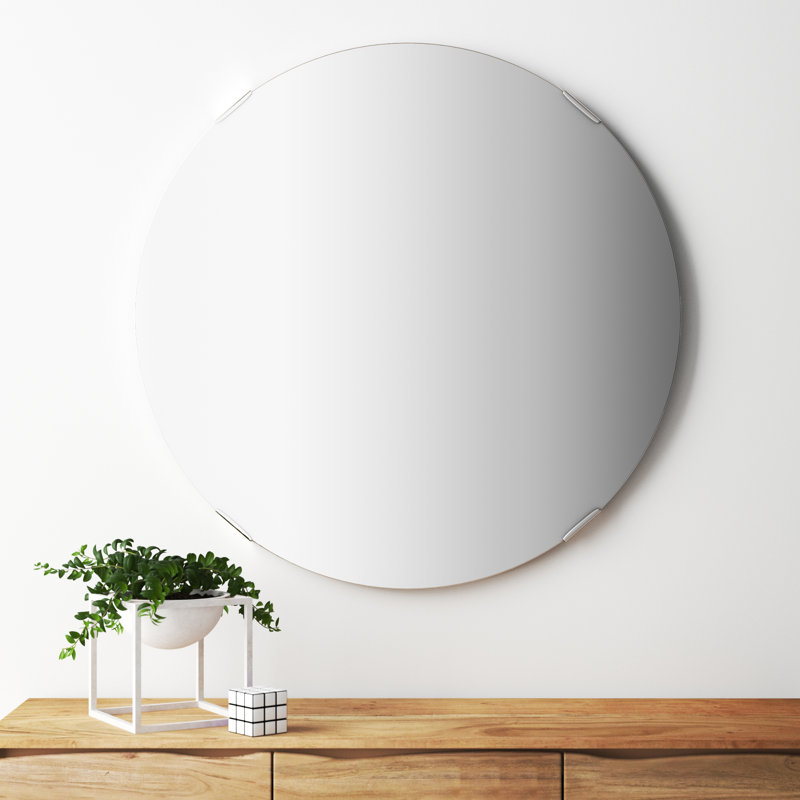 Miroir de coiffeuse sans cadre Samonie, 42 po x 42 po