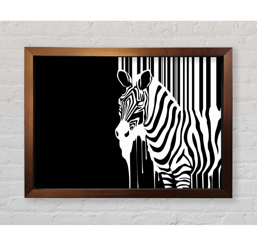 Gerahmtes Bild Melting Zebra