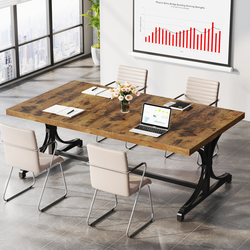 Jilla 62.4'' Rectangle Conference Table, Black