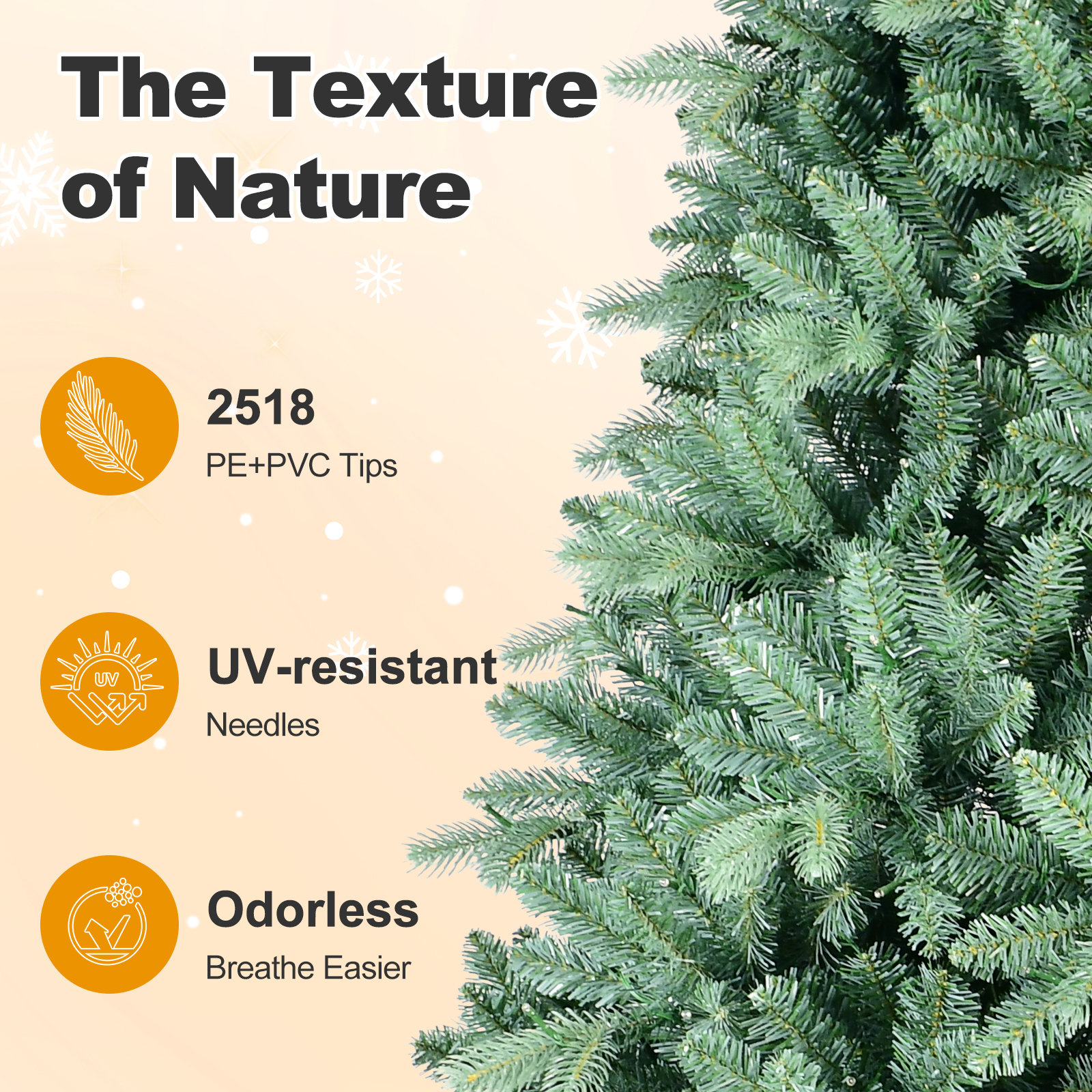 Unlit Blue Spruce Artificial Christmas Tree, 7'