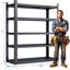 72"H  5 Tier Metal Shelves For Storage Garage Shelving 2000LBS Heavy Duty Storage Shelves Adjustable Garage Shelf Industrial Shelving Unit Storage Utility Rack,47.2"W*23.6"D*72"H,Black