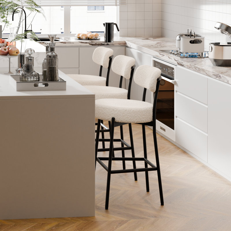 Tabouret de bar 28 po Emmorie, Blanc