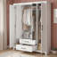 4 Door 2 Drawer Wardrobe with Mirror-112236021