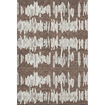Premium Machine Washable Prisco Brown Rug