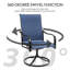 Ensemble de 2 chaises de salle à manger pivotantes pour l'extérieur Kozyard avec tissu en textilène respirant, structure en métal thermolaqué, chaises de patio pour le jardin, le balcon, le porche, le bord de la piscine, bleu marine-132356570
