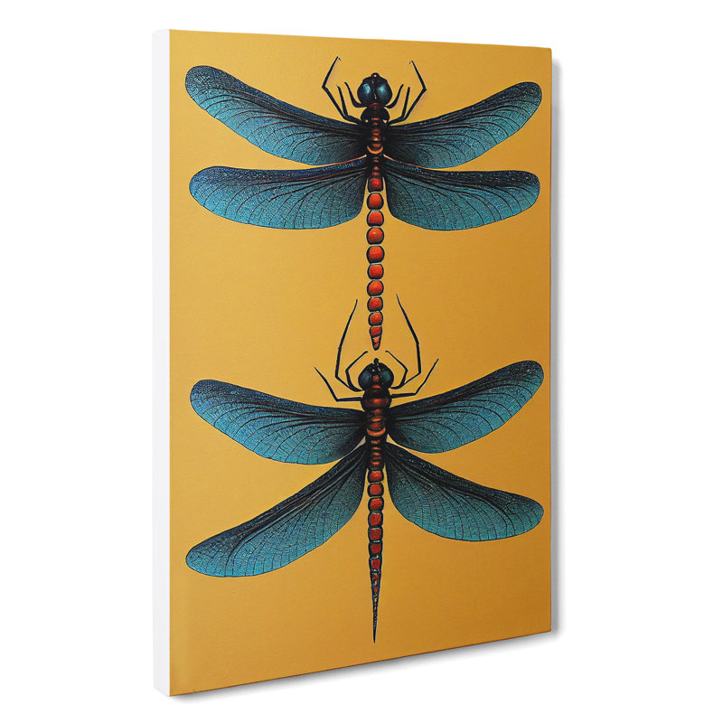 Wonderful Dragonflies - Wrapped Canvas, 60cm H x 40cm W x 3cm D