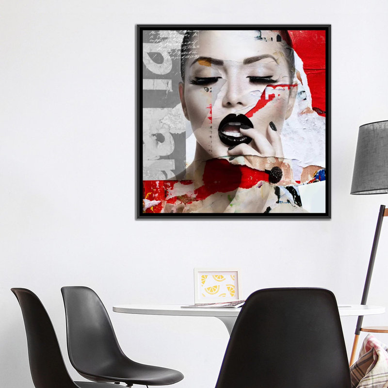 «Absolument Beautiful I», impression sur toile, H 18 po x l 18 po x P 1,5 po, Toile avec cadre flottant noir, Pas de tapis