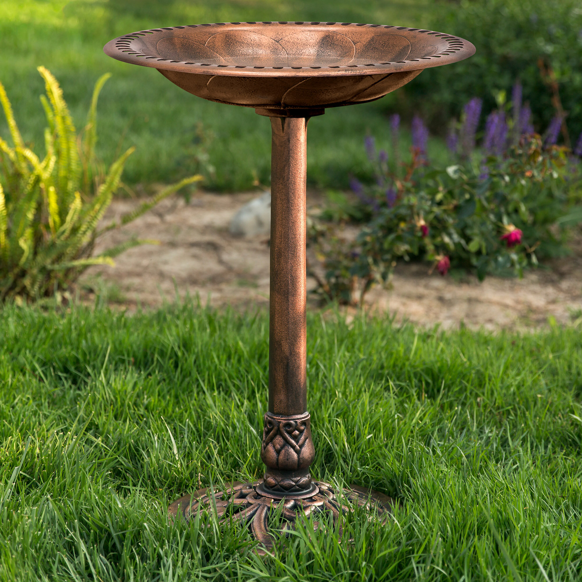 Canora Grey Beetner Resin Single Tier Birdbath & Reviews | Wayfair