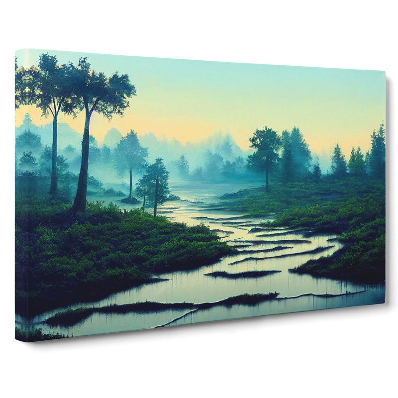 Elegant Pond - Wrapped Canvas, 35cm H x 50cm W x 3cm D