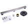 24 Inch Shower Linear Drain, 304 Stainless Steel Shower Floor Drain with Grate Removable, Rectangular Floor Drain with Accessories