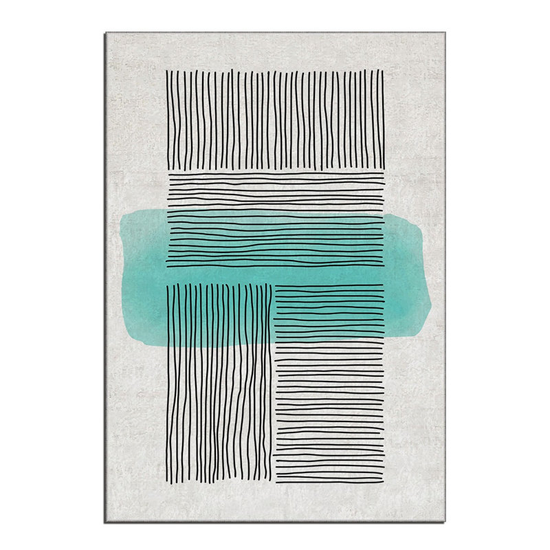 Non-Slip Area Rug, 100% Polyester, 47.2 x 70.9 inches | Raschel Knitting, Pile Height: 0.4 inches | Woven Carpet with Felt Dot Underside, Machine Washable | Stylish Digital Print Design for Home Decor
