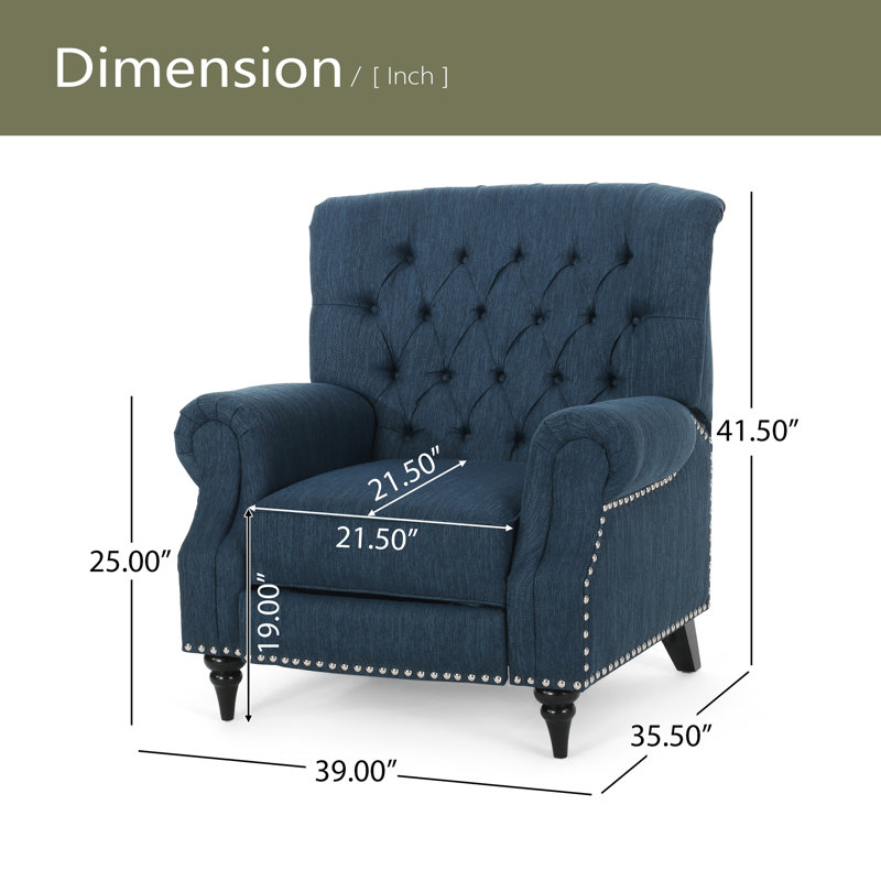 Fauteuil à dossier poussoir de style classique