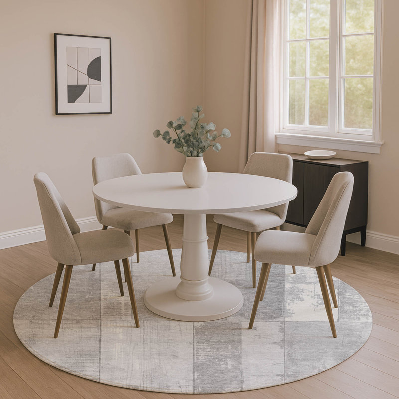 Premium Machine Washable Medena AMF1877 Geometric Rug, Round 8'
