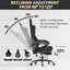 Fauteuil de jeu ergonomique en velours avec repose-pieds Soontrans-119120656